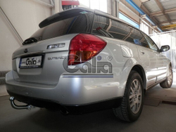 Фаркоп оцинкованный Galia S076A для Subaru Legacy WAG (BP), Subaru Outback 4WD 2004-2009(паспорт и сертификат в комплекте)(без электрики)