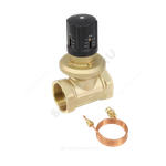 Клапан балансировочный автомат латунь 3380H Ду 15 G1/2" Ру16 Тмакс=120 оС ВР 5-30 кПа Kvs=1.16м3/ч без ниппелей Benarmo