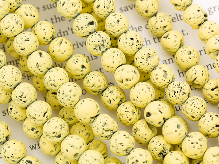 Нить бусин из лавы с покрытием, 6,7мм