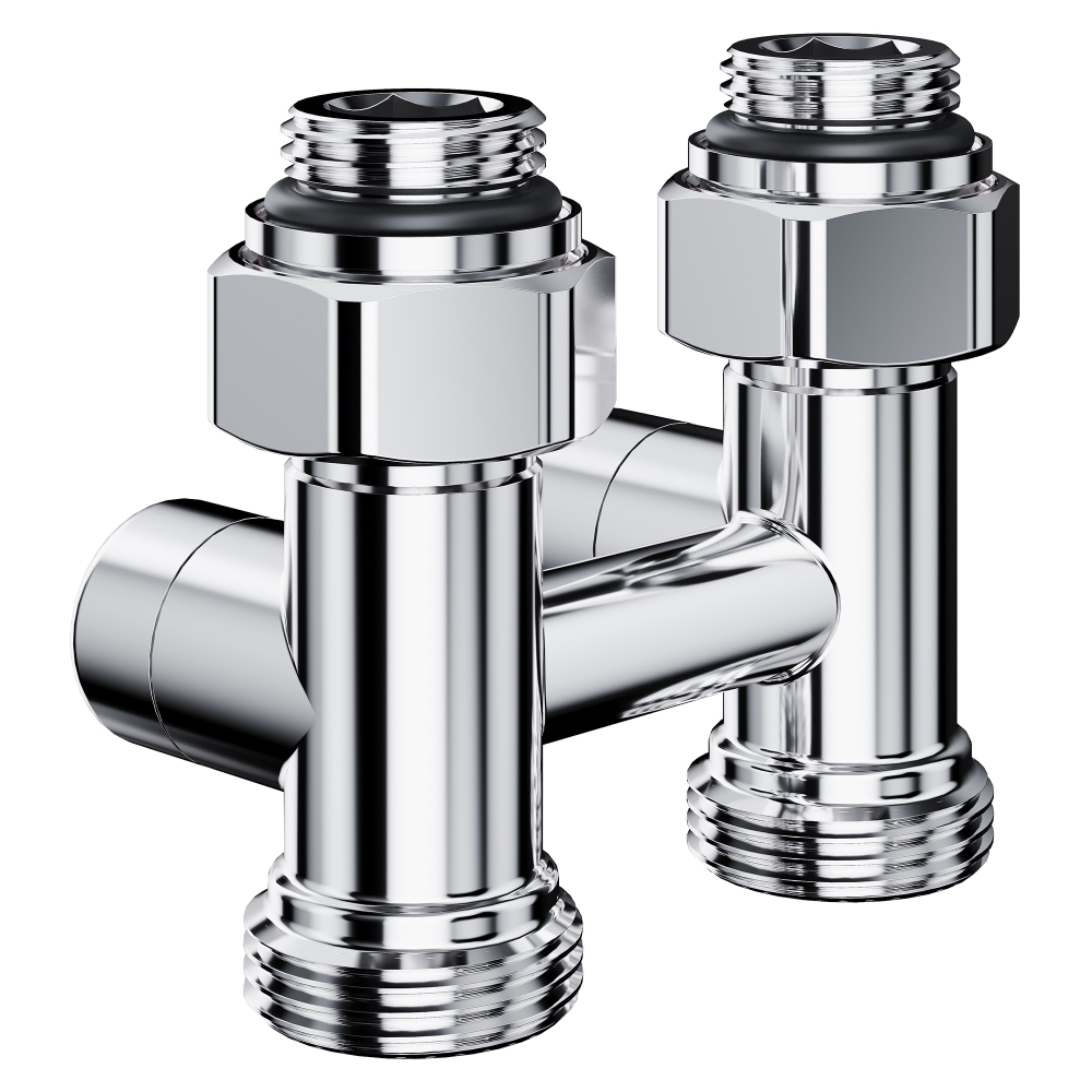 Узел нижнего подключения Royal Thermo Design прямой 1/2"х3/4"EK (хром)