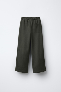 ZARA БРЮКИ ПРЯМОГО КРОЯ СО СТРЕЛКАМИ, ЗЕЛЕНОВАТЫЙ