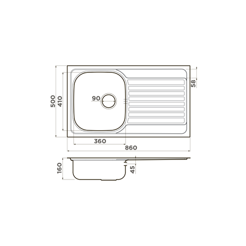кухонная мойка Omoikiri Kashiogawa 86-IN нерж. сталь/нержавеющая сталь