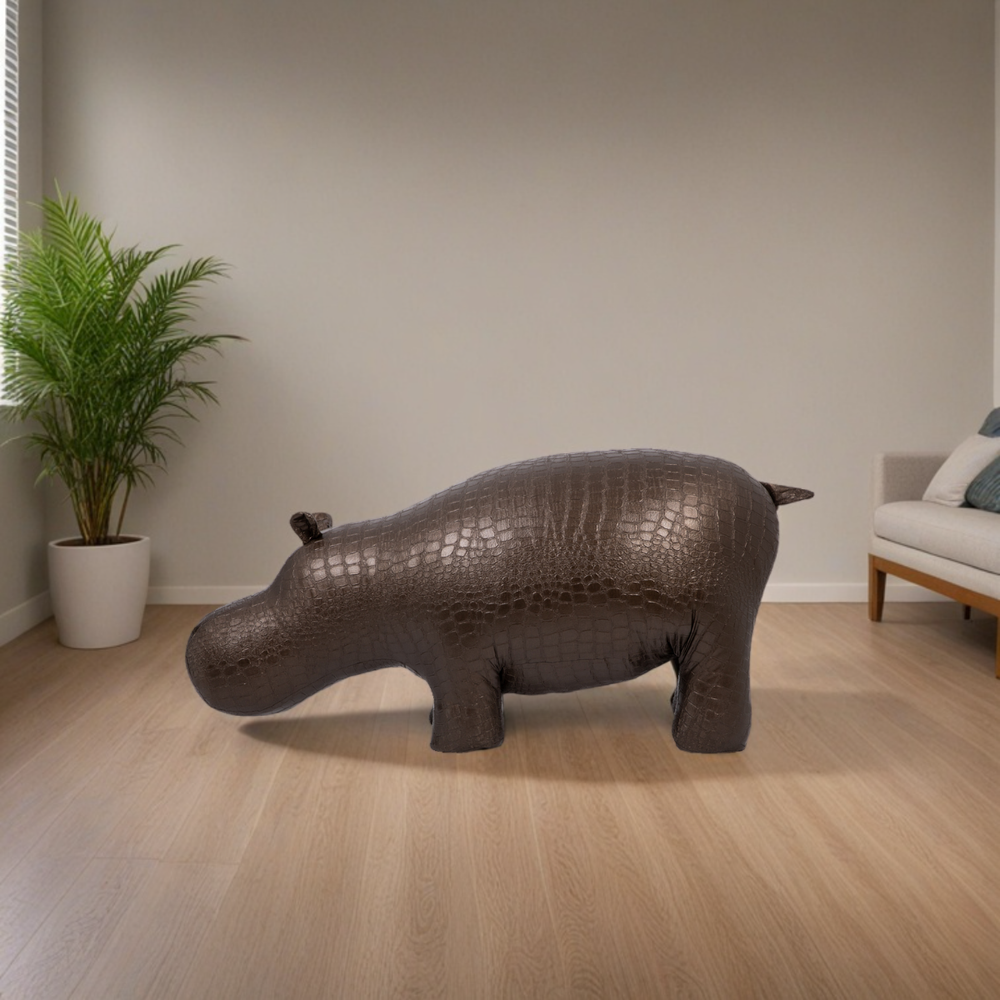 Банкетка Пуф Бегемот Коричневый средний