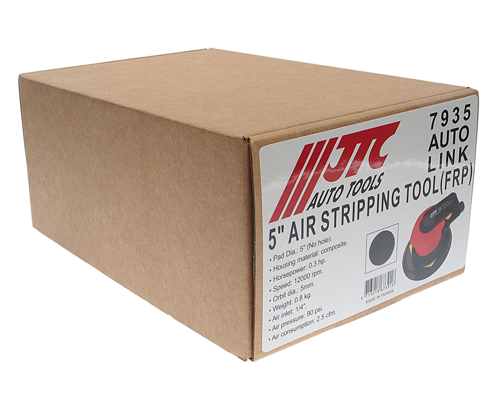 Машинка пневматическая шлифовальная 12000об/мин.,90PSI,диск 5",(без отверстия) орбита 5мм JTC