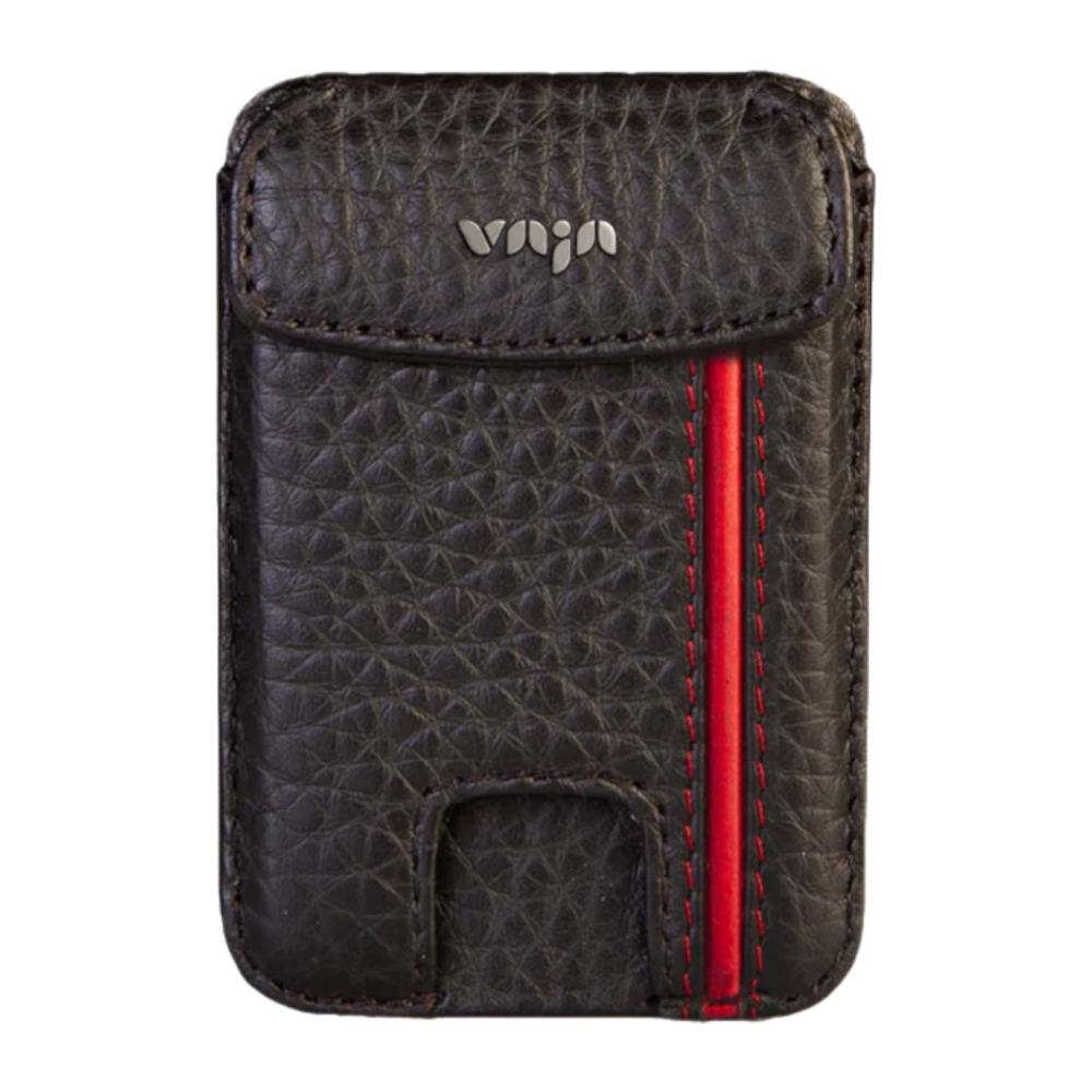 Магнитный кожаный чехол-бумажник Vaja V-Mag Mini Wallet GTR Floater Картхолдер ручной работы из натуральной патагонской кожи «флотер» с магнитной застёжкой. Вмещает до трёх карт (со временем — до семи)