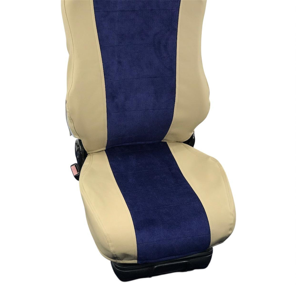 Чехлы премиум кожа + штрокс вышивка DAF 105/106 от 2012- г. D02 Польша