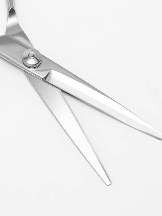 Ножницы парикмахерские с упором, лезвие — 5,5 см, цвет серебристый