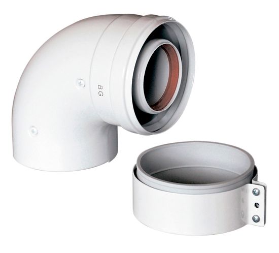 Отвод коаксиальный Baxi 90 DN Ø60/100 (KHG 71410141)