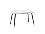 Стол Мебвилл Вояж 120, Белый Оптивайт/Черный
