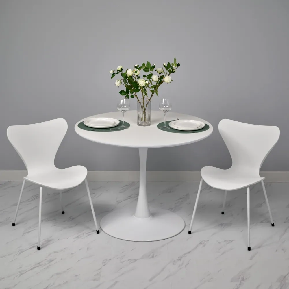 Комплект из 4-х стульев Bradex Home Seven Style белый с белыми ножками