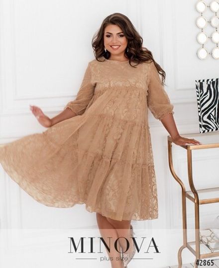 Платье 8620-капучино Minova Фото 2