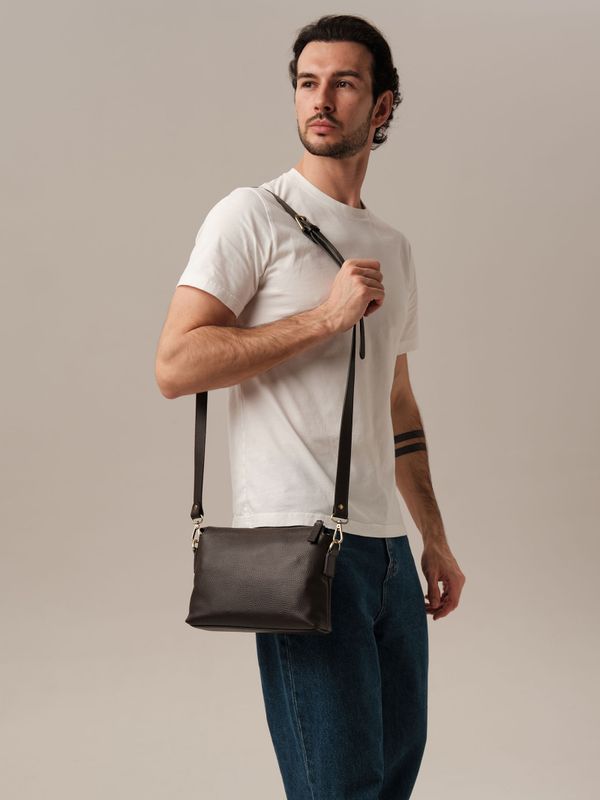 Мужская сумка кроссбоди DBR 7131 коричневый шоколад