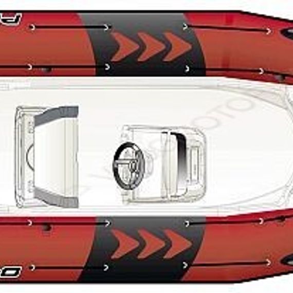 Лодка надувная ZODIAC PRO 500 ПВХ ( красно-белая )