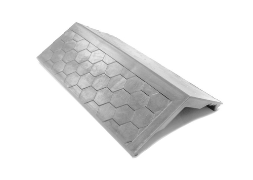 Полимер-песчаный парапет на пролёт забора в 0,5 кирпича, 500 × 130 × 15, «Гибкая черепица» (графит)