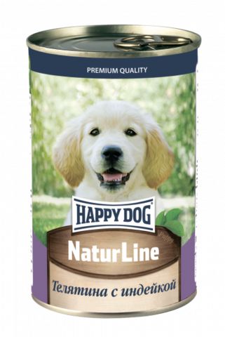 Happy Dog Natur Line для щенков телятина с индейкой 410 г