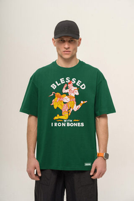 Футболка KUL'TURA "IRON BONES" Зеленый