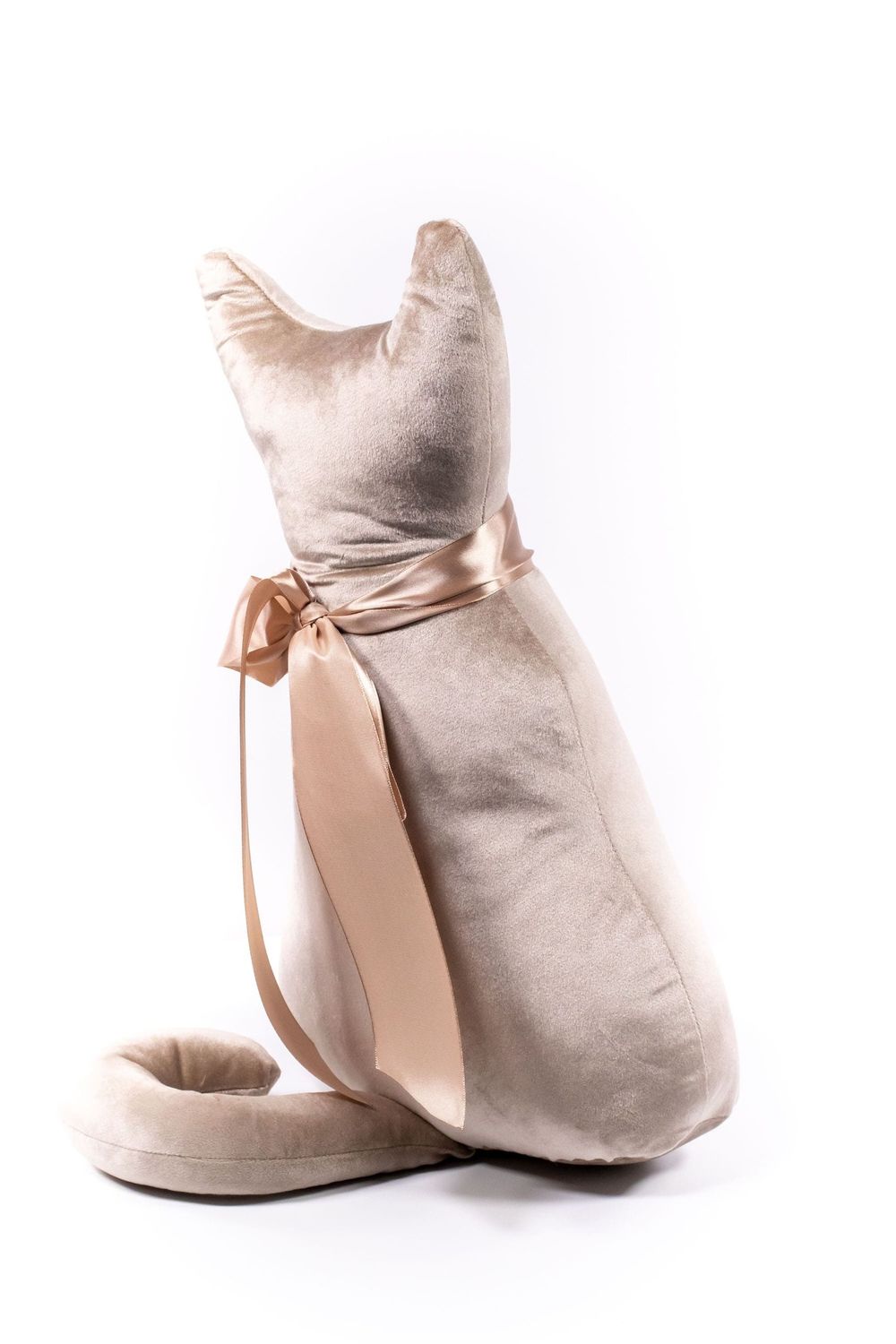 Подушка декоративная Кот Мур Вельвет Беж