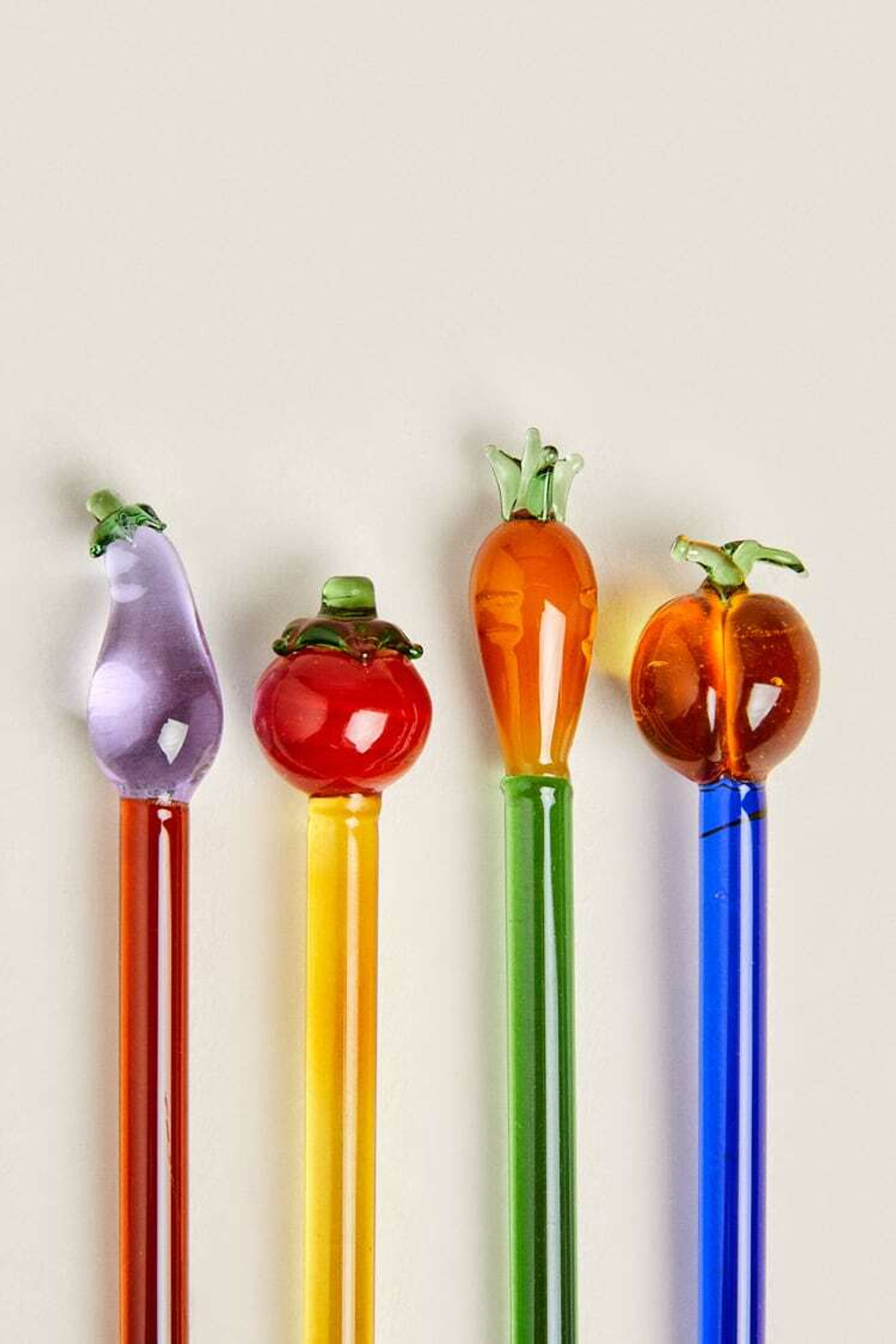 ZARA HOME НАБОР ДЕСЕРТНЫХ ЛОЖЕК ИЗ БОРОСИЛИКАТНОГО СТЕКЛА, ОРАНЖЕВЫЙ