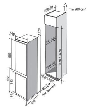 Встраиваемый холодильник FRANKE FCB 320/E ANFI A+
