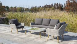 "Прованс" диван из искусственного ротанга трехместный, цвет бежевый