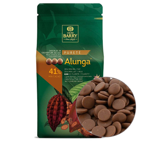 Шоколад Cacao Barry молочный ALUNGA 41% какао 1 кг.
