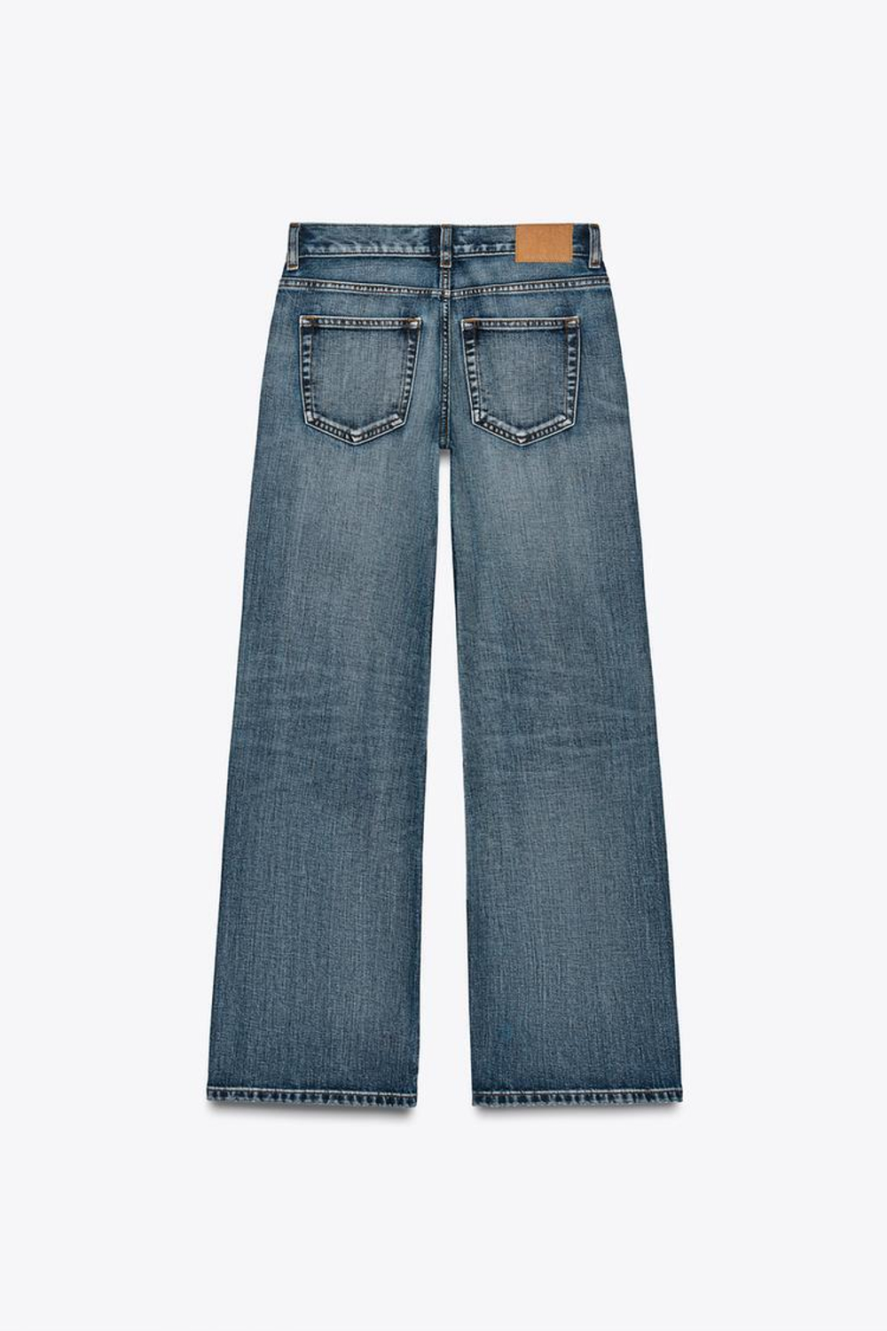 ZARA ДЖИНСЫ Z1975 STRAIGHT MID-RISE FULL LENGTH, ВЫЦВЕТШИЙ СИНИЙ