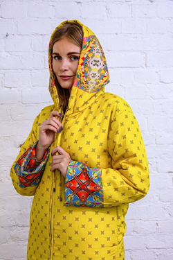 Двустороннее пальто "Кандинский жёлтый"