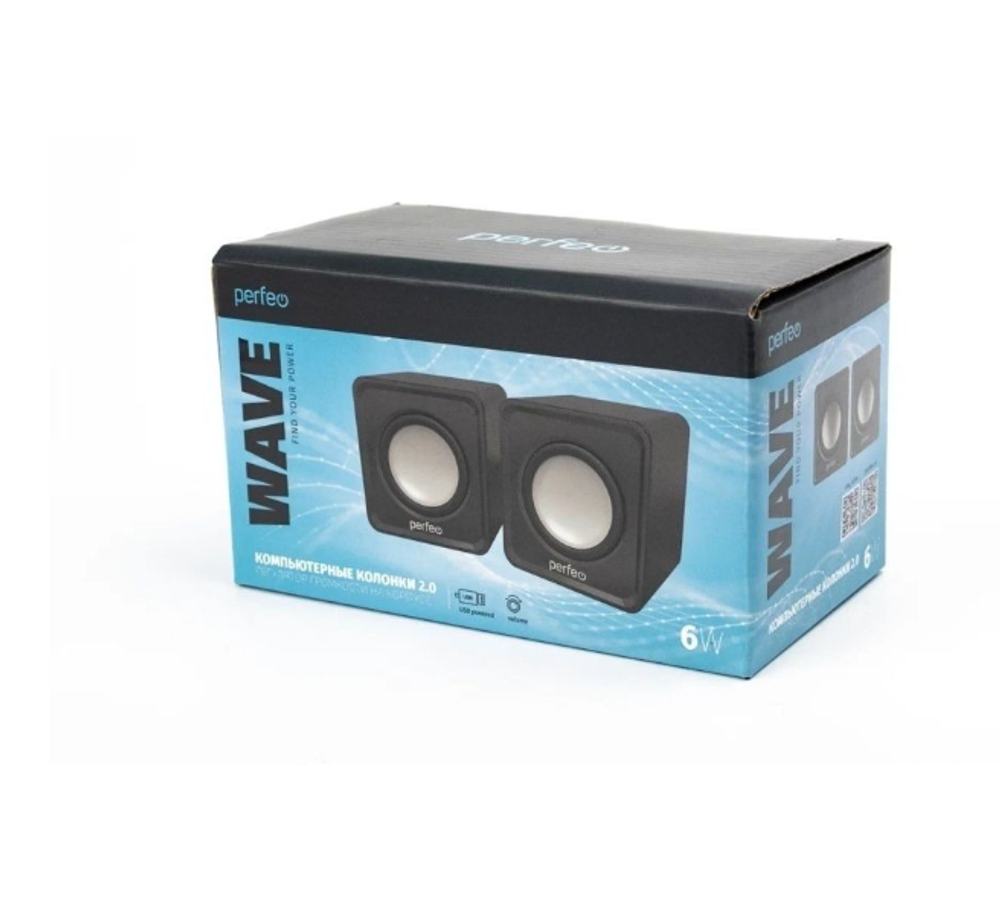 Акустика 2.0 Perfeo PF-128B Wave USB
