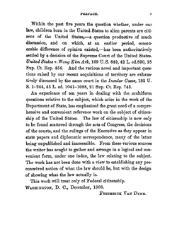 Citizenship Of The United States | Frederick Van Dyne