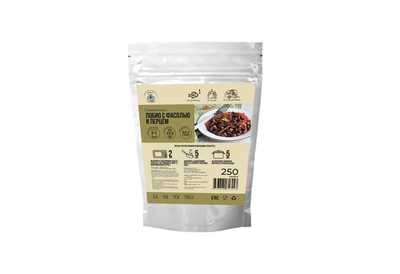 Лобио с фасолью и перцем