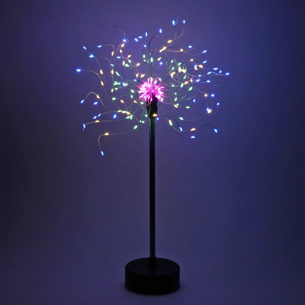 Фигура световая «Искра» 49 см с пультом, 200 ламп LED, 8 режимов на батарейках + USB питание, Мультицвет