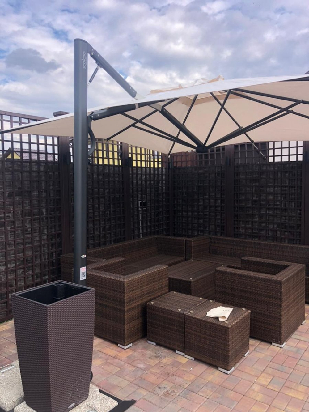 Зонт профессиональный Astro Carbon, графит, слоновая кость