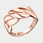Кольцо для женщин из розового золота 585 пробы без вставок (арт. Кд4047)