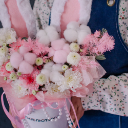 163. Милая весенняя коробка с ушками и вербой