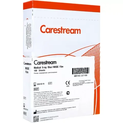 Рентгенпленка Kodak MXBE 30,5x38,1 см синечувствительная 100 листов