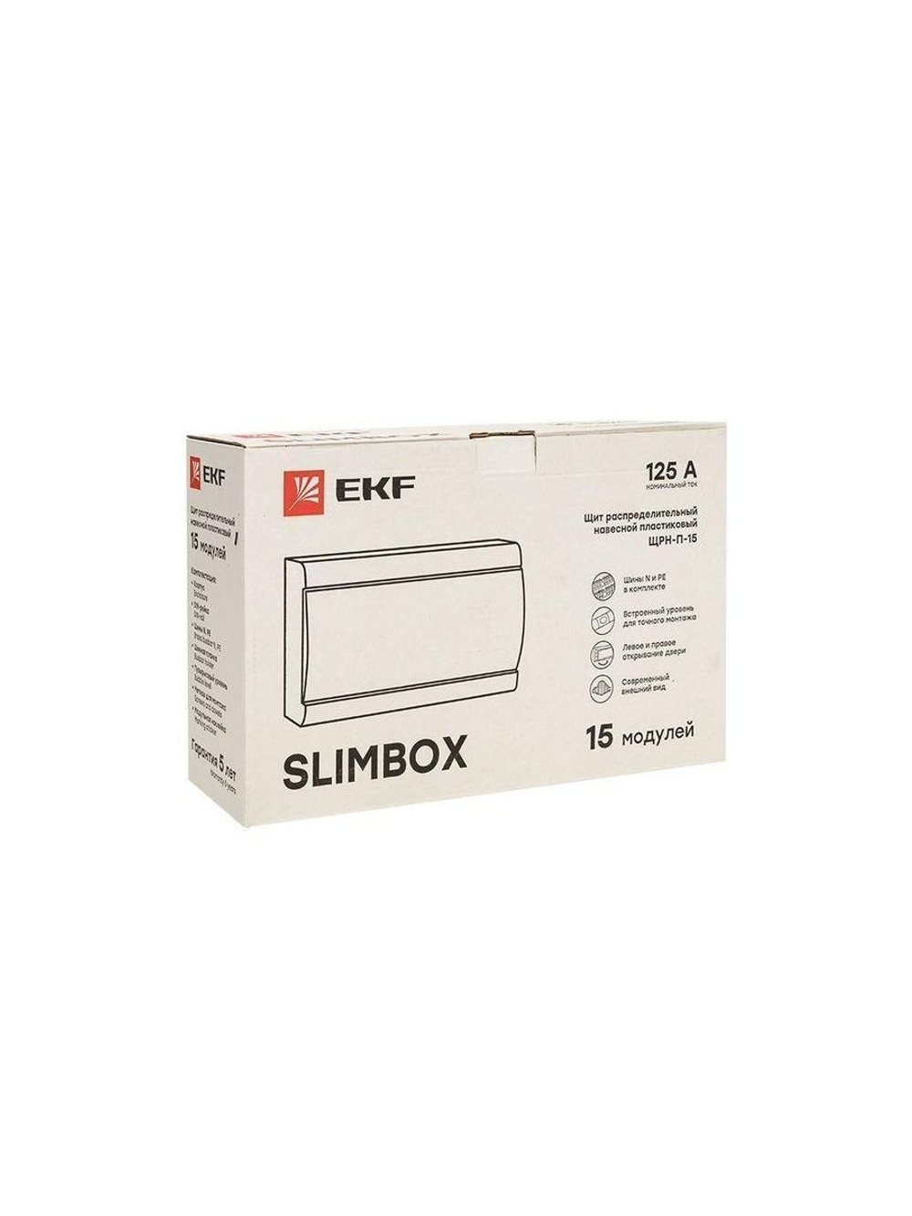 Щит ЩРН-П-15 "SlimBox" IP41 бел. дверца PROxima EKF sb-n-15w