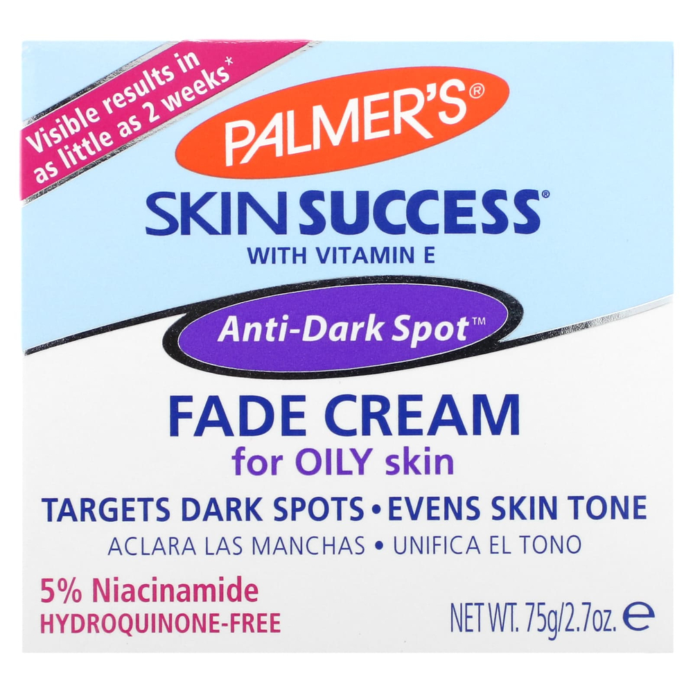 Palmer's, Skin Success® с витамином E, крем для обесцвечивания пигментных пятен для жирной кожи, 75 г (2,7 унции)