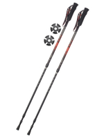 Палки для скандинавской ходьбы треккинговые Tech Team Everest Red 110-135 см., трехсекционные телескопические алюминиевые, система-антишок
