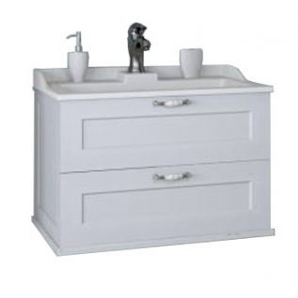 Тумба под раковину Акватон Леон 65, дуб белый