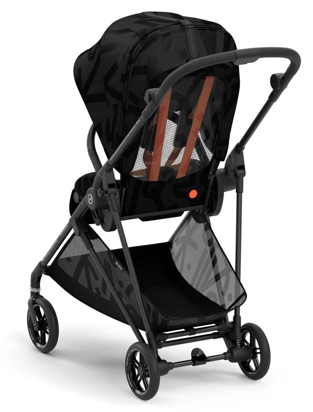 Коляска 2 в 1 Cybex Melio Street Real Black с дождевиком