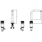 Смеситель для раковины Boheme AURA 152-B-A , BLACK