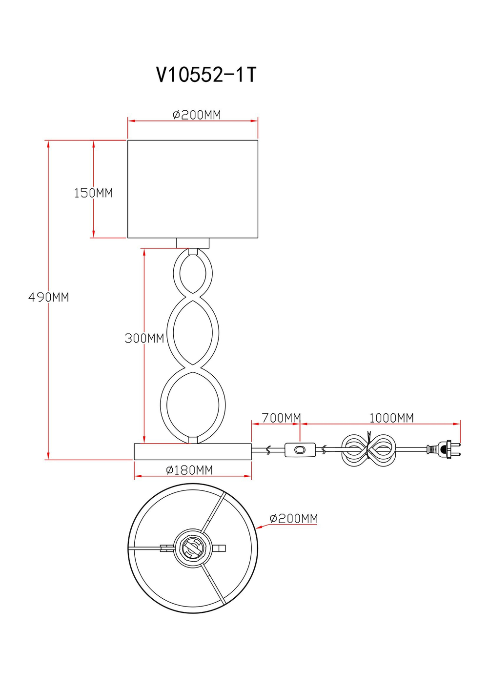 Лампа настольная Moderli V10552-1T Macadamia