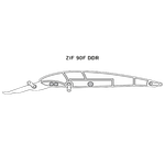 Воблер LureMax ZIF 090F DDR 90мм 8.5г 2.5-4.0м -