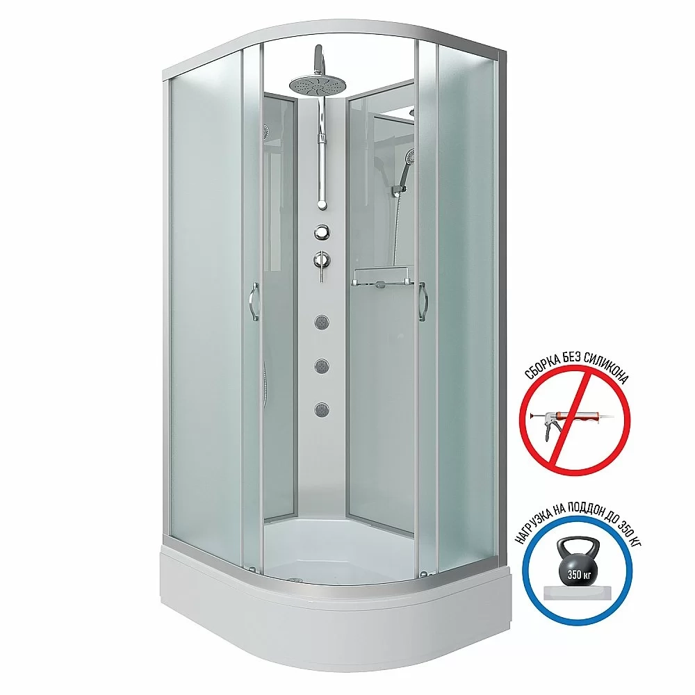 Душевая кабина Niagara Classic NG-33974-14BKTG 90х70 с гидромассажем