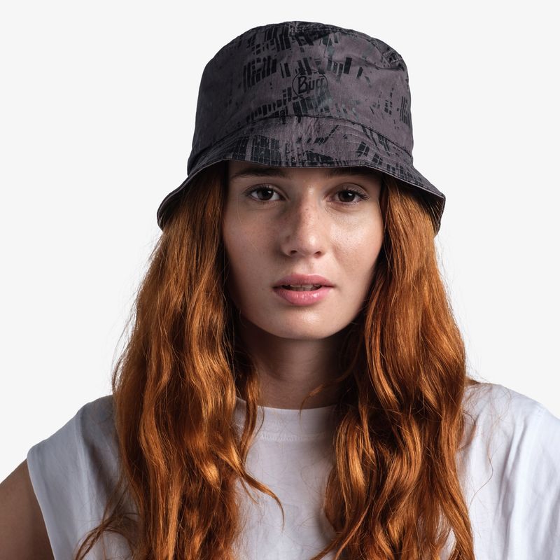 Панама двухсторонняя Buff Travel Bucket Hat Gline Black-Grey Фото 5