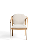 Уличный стул Sirte из алюминия с отделкой под дерево и веревкой цвета экрю