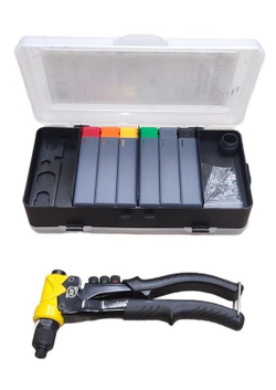 Заклёпочник универсальный поворотный в кейсе 3в1 БМ