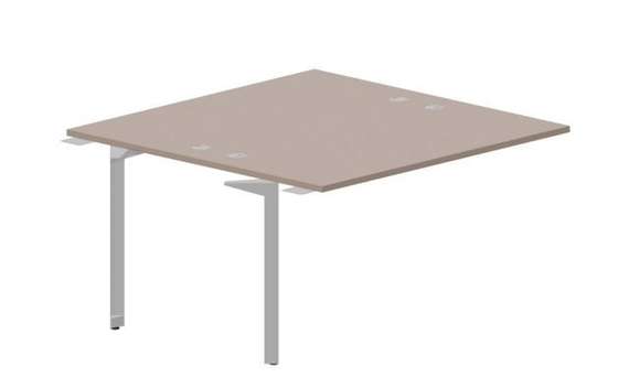 Составной стол на 2 рабочих места 138х136,6х75см (4 громмета) - приставной элемент