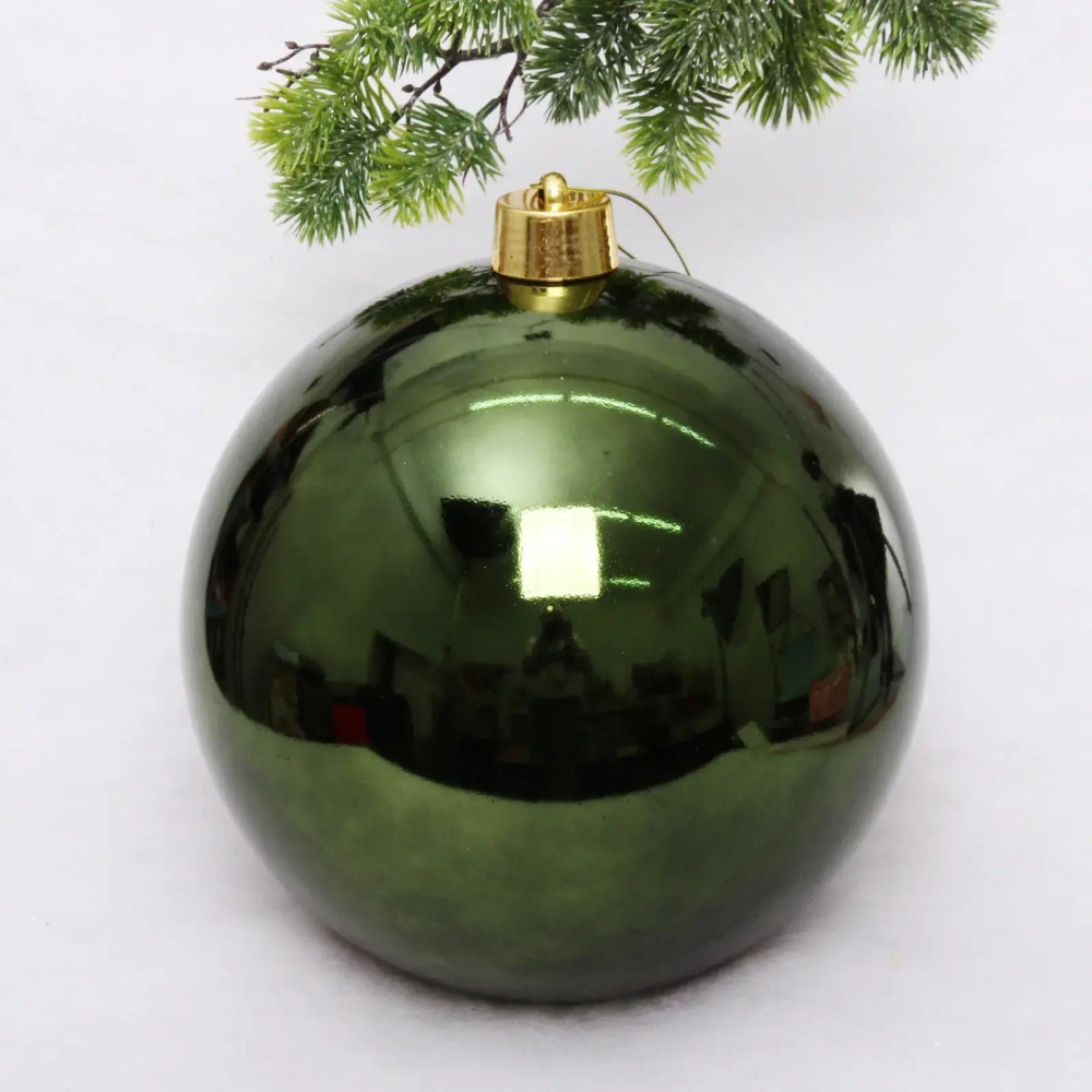 Новогодний шар 30 см «Глянец», изумруд