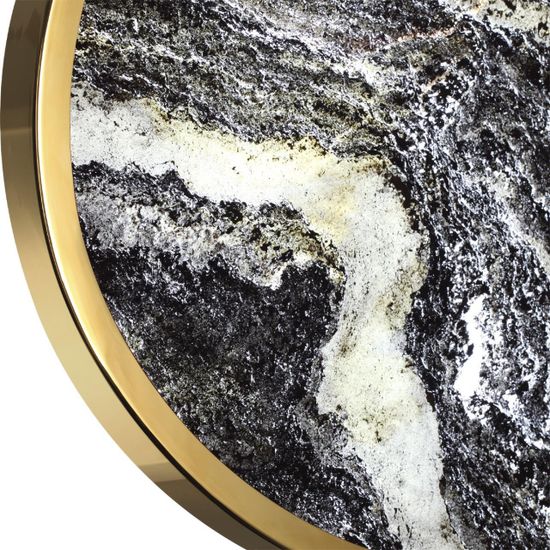 5079/30L L-VISION ODL24 535 зол/серо-бежевый/металл/натур.камень/акрил Настенный светильник с переключ.цветов.темпер. LED 30W 3000К/4000K/6000K BERGI